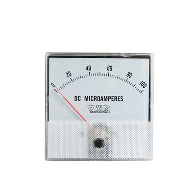 Buy Professional Moving Coil Analog 80x80mm Ammeter DC Microammeter online manufacture
